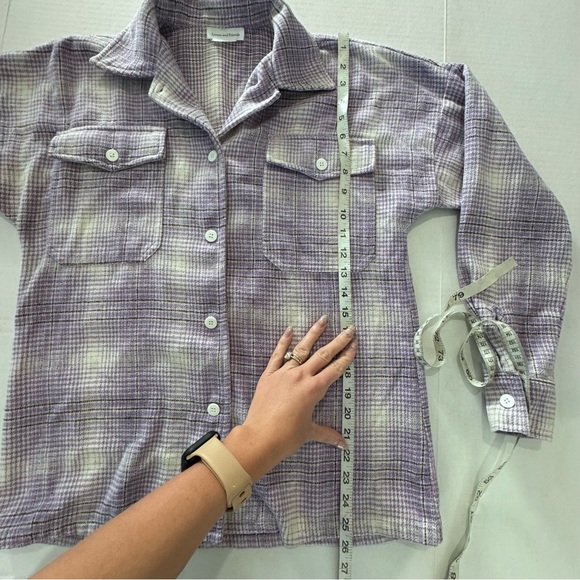 Lovers + Friends Emmy Shacket in Lavender Sz XXS Oversized - Picture 9 of 10